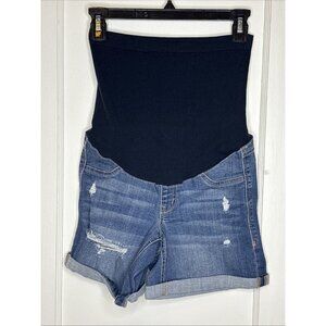 1822 Vintage Denim Maternity Short Size 00/24. New. Distressed Denim